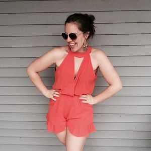 Burnt Orange Chic Romper